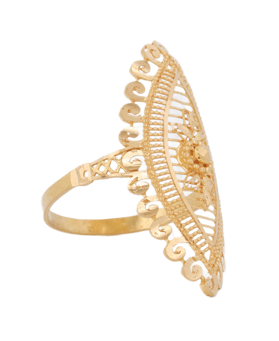 22K Gold Ornate Filigree Ring – 2.85g | Bigeasy Jewellers